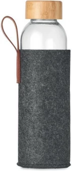 Vildist ümbrisega klaaspudel