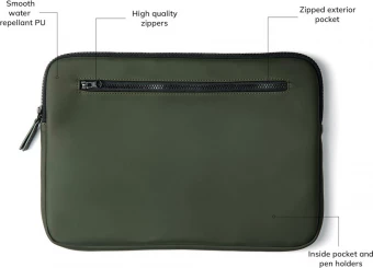 VINGA Baltimore sülearvuti kott 12-14", roheline