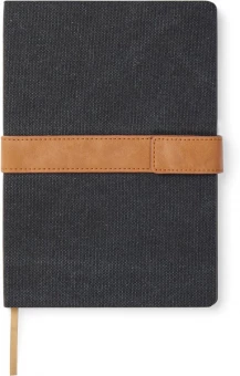 VINGA Bosler RCS taaskasutatud kangast märkmik, must