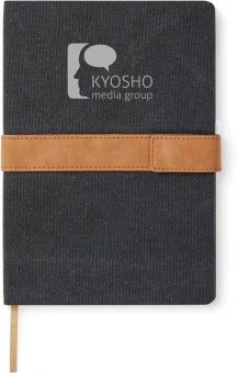 VINGA Bosler RCS taaskasutatud kangast märkmik, must