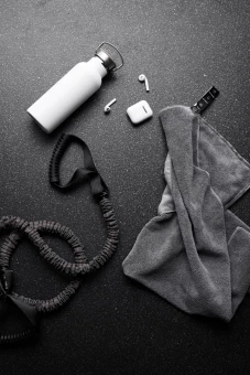 VINGA GRS RPET aktiivne kuivatusrätik, väike, must