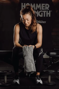 VINGA GRS RPET aktiivne kuivatusrätik, väike, must