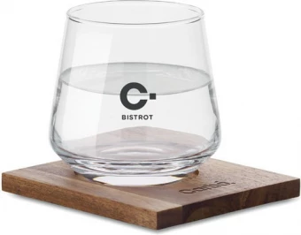 Viskiklaas akaatsiapuidust alusega Drinks 200 ml