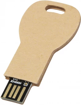 Avaimenmuotoinen kierrätyspaperista valmistettu USB 2.0