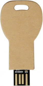 Avaimenmuotoinen kierrätyspaperista valmistettu USB 2.0