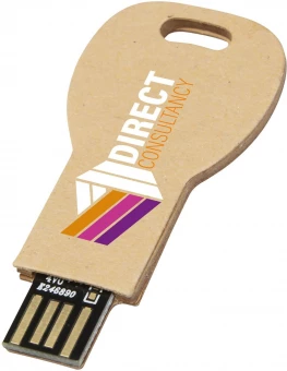 Avaimenmuotoinen kierrätyspaperista valmistettu USB 2.0