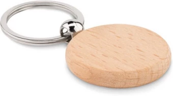 Pyöreä puinen avaimenperä