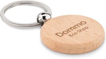 Pyöreä puinen avaimenperä