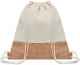 Drawstring bag w/ cork details