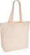 Impact AWARE™ recycled canvas shopper w/pocket 240gsm undyed, off white