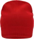 Knitted cap with fleece inset around the forehead