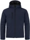 Polsterdatud kapuutsiga softshell jope