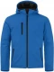 Polsterdatud kapuutsiga softshell jope